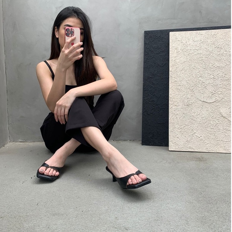 LUINO tiffany heels sandal wanita cantik sandal sepatu kerja formal basic sappun korea