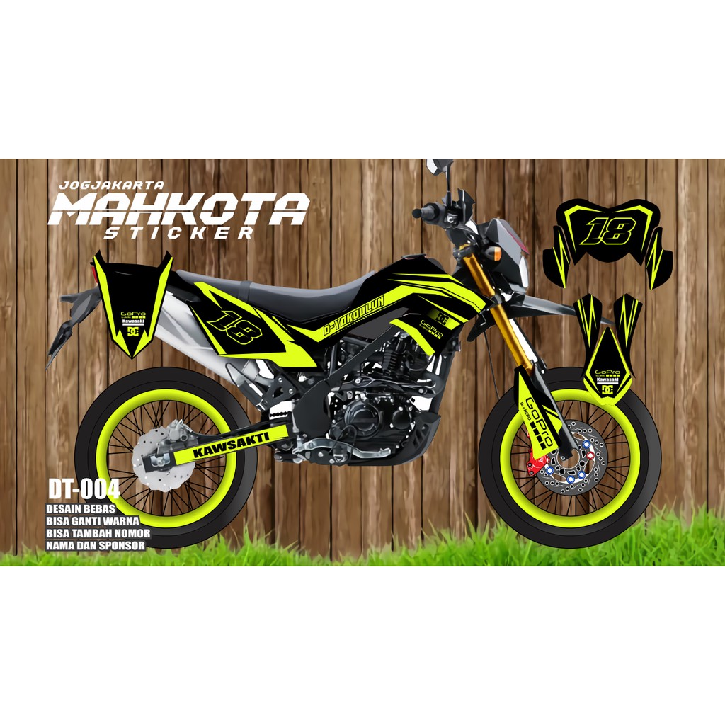 Decal dekal stiker striping kawasaki dtracker 150