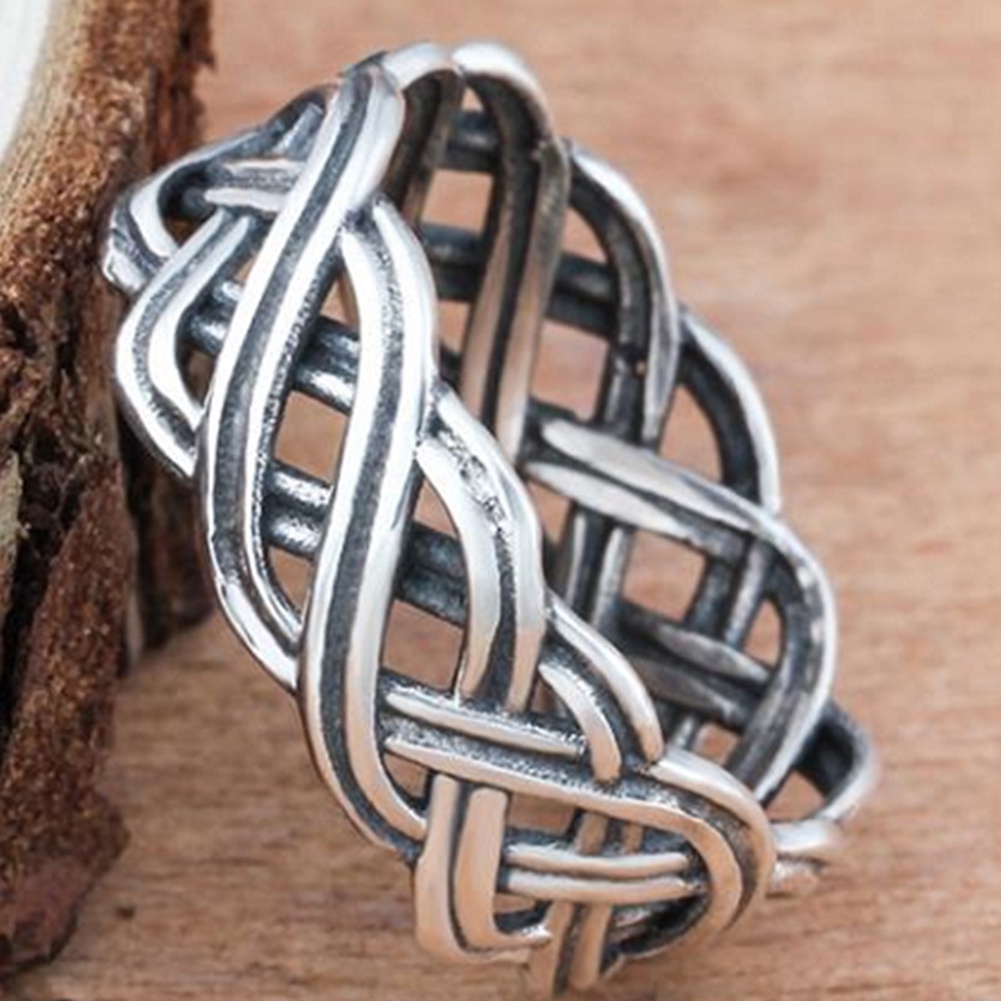 Hu Hu Hu Hu Hu Alat Bantu Pasang Kacamata♡ Cincin Wanita Desain Infinity Intertwined Gaya Vintage Untuk Pesta