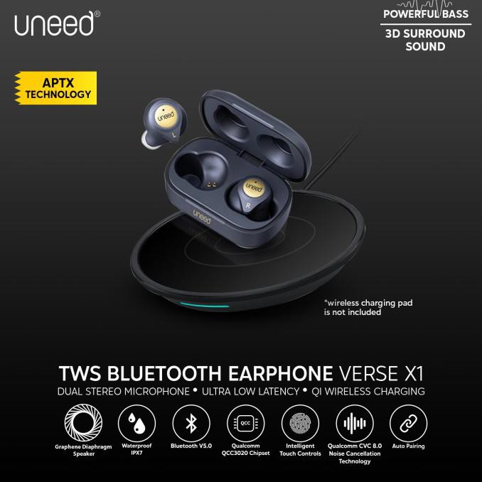 UNEED TWS Bluetooth Earphone Qualcomm APTX QCC3020 - UEP301