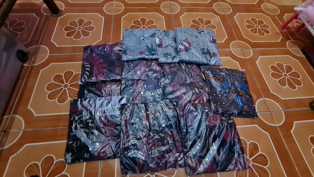 Batik Couple Keluarga Sania Ruffle Ori Ndoro Jowi Dnt Sarimbit Batik Halus Motif Puser Merah