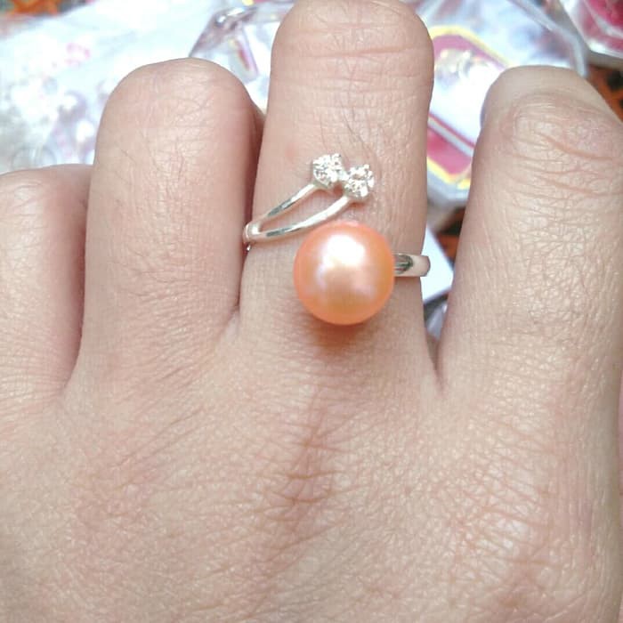 Cincin Mutiara Lombok Cincin Perak Mutiara Air Tawar Lombok /Alsa Pearls
