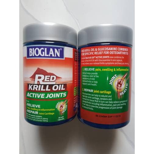 Bioglan Red Krill Oil 200mg + Glucosamine 750mg + Omega 3 Australia omg