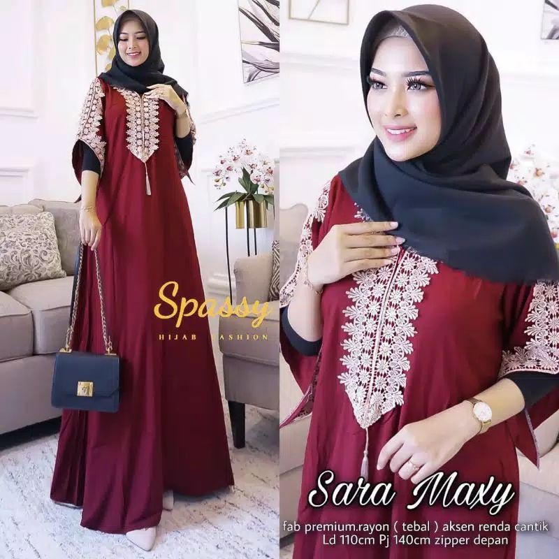 SARA MAXY BY SPASSY ll DASTER ARAB SHIREN ll BUSUI RESLETING DEPAN ll KAIN RAYON GRADE A