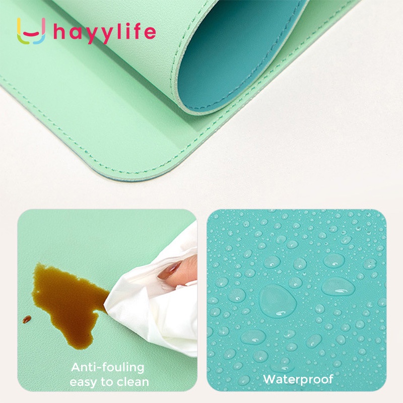 HAYYLIFE Mouse Pad Alas Komputer Waterproof Leather  alas mouse alas meja besar alas menulis alas meja komputer tahan air bahan kulit HL-AIA584-3