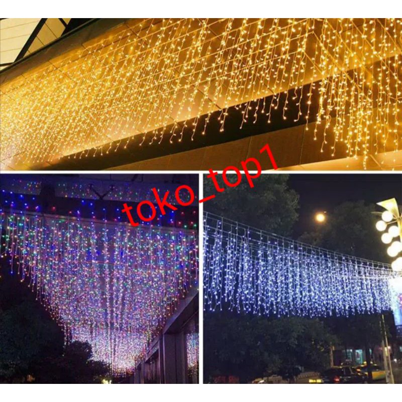 LAMPU NATAL TIRAI LED CURTAIN LIGHT | TUMBLR TIRAI LAMPU HIAS LAMPU KAMAR TIK TOK