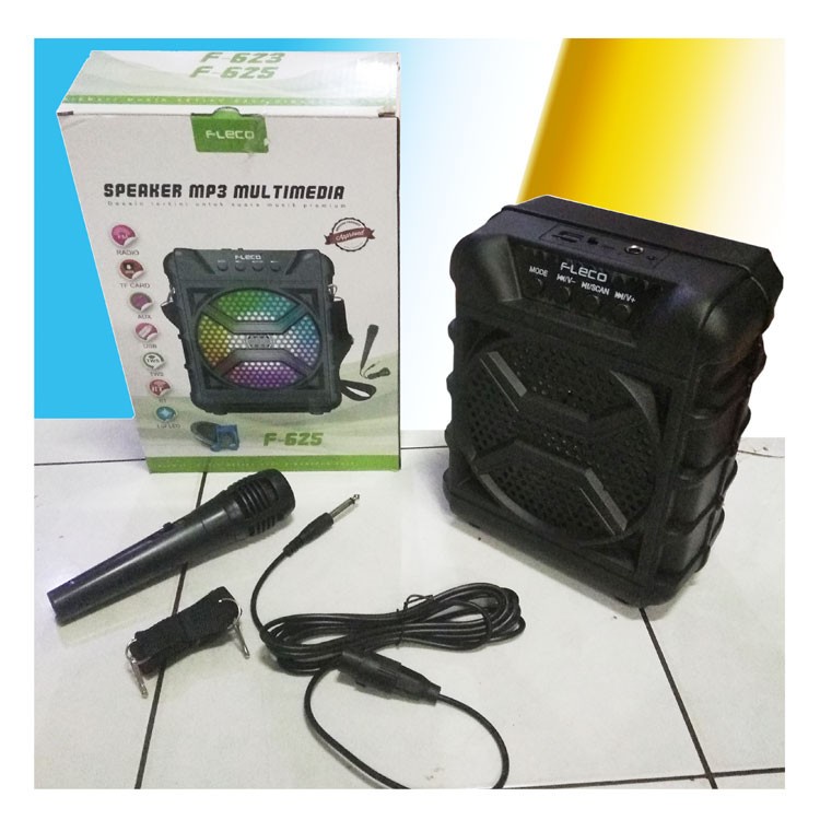 COD SPEAKER BLUETOOTH KARAOKE FLECO 6'5 INCH F-625 PLUS MIC KARAOKE X-BASS//SPEAKER SALON AKTIF X-BASS//SPEAKER KAEROKE//SPEAKER WIRELESS
