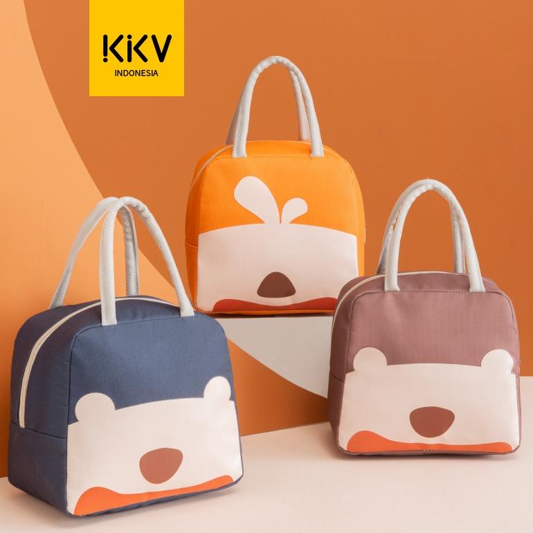 Kkv - 40000Km Lunch Bag Tas Bekal Makanan Thermal Tahan Panas Dingin Blue / Brown /  Orange / Vegeta