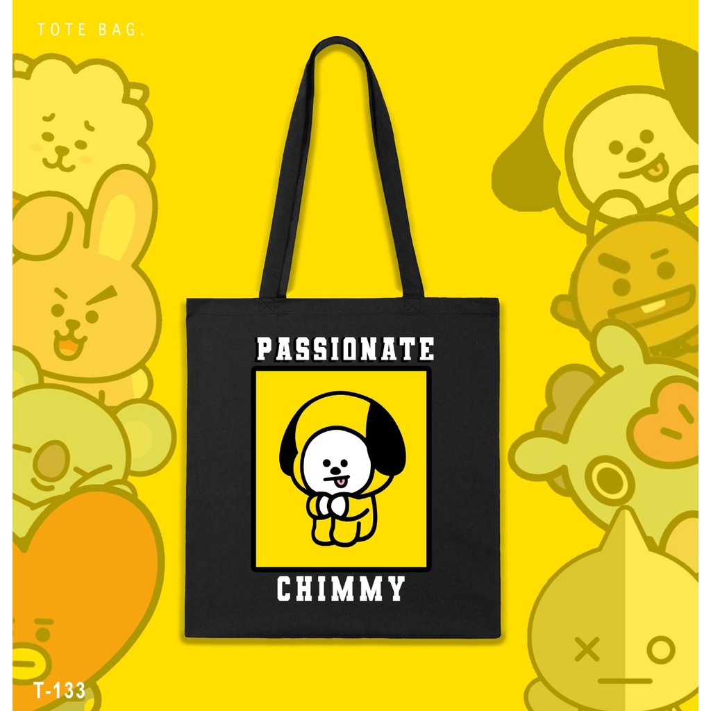 TOTE BAG WANITA / BT21 / TAS LES / TAS SANTAI / TAS KULIAH / GAMBAR TAHAN LAMA / KOREAN / REAL PICTURE / TERMURAH