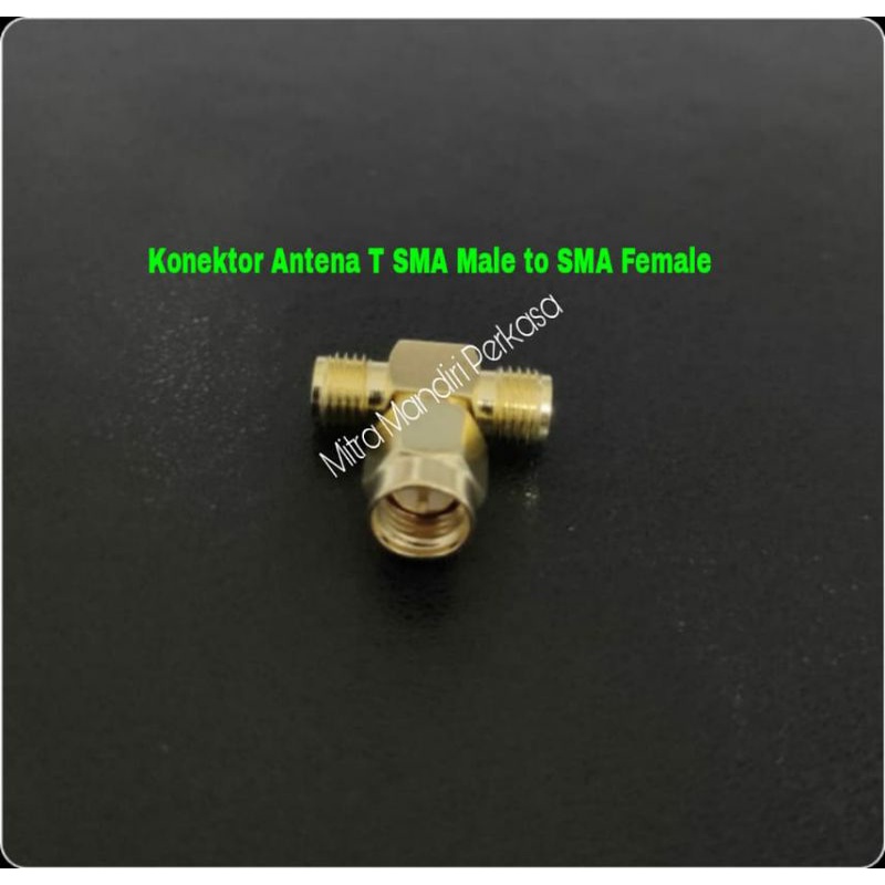 Konektor T Sambungan Antena Adapter Conector RP SMA Male ke Dual Port SMA Female Untuk Orbit Star