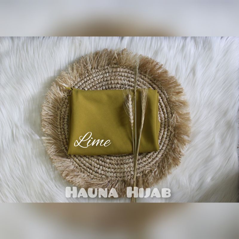 Khimar jumbo 2 layar/segiempat instan jumbo-Lime 2jb