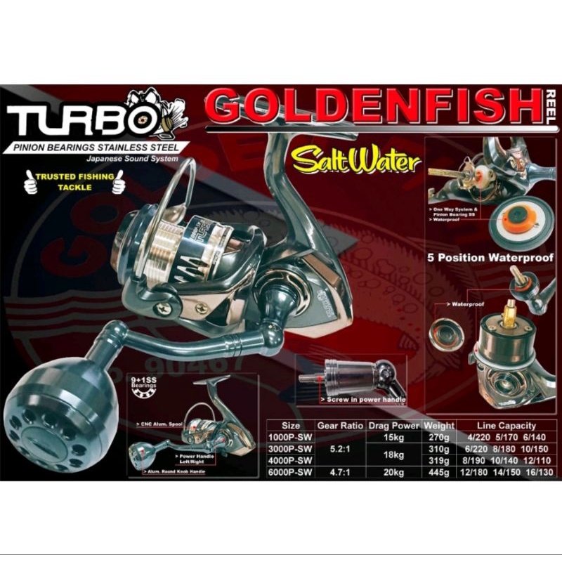 REEL GOLDENFISH TURBO SALTWATER