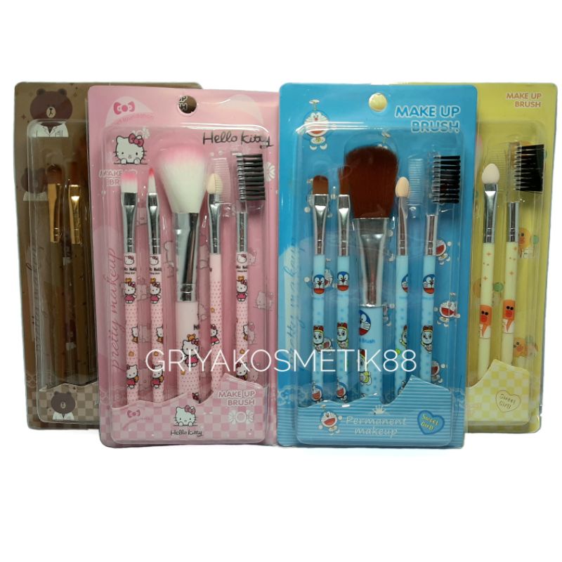 Make up brush set isi 5 stik | alat makeup