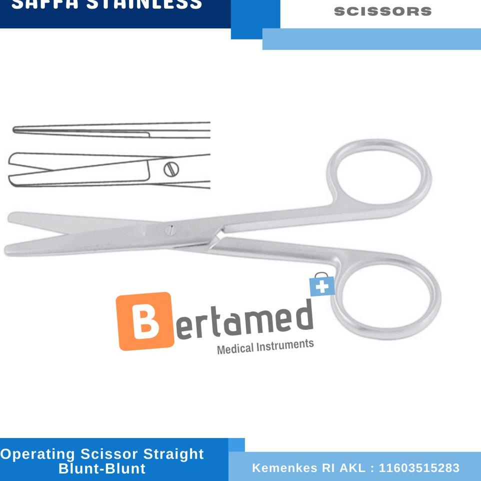 

Terkini DYRQK Operating Scissor Straight Blunt - Blunt / Gunting Operasi Gunting Bedah Lurus Tumpul