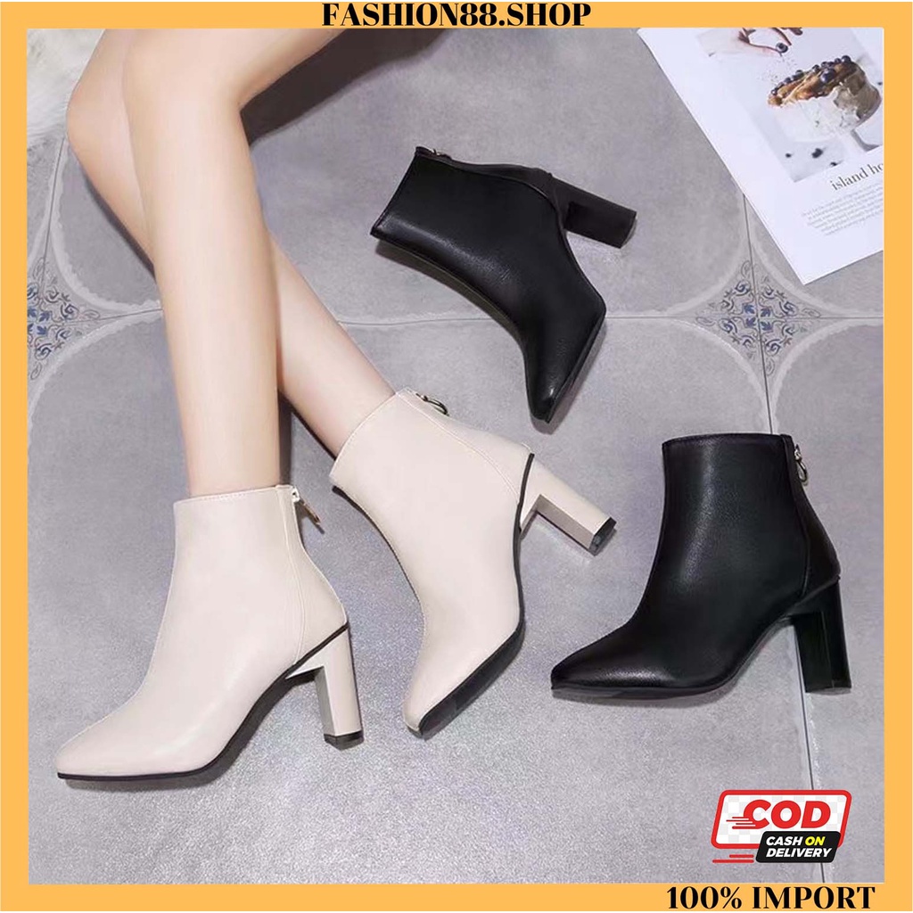 Sepatu Wanita Boots Heels Import Premium Quality F35