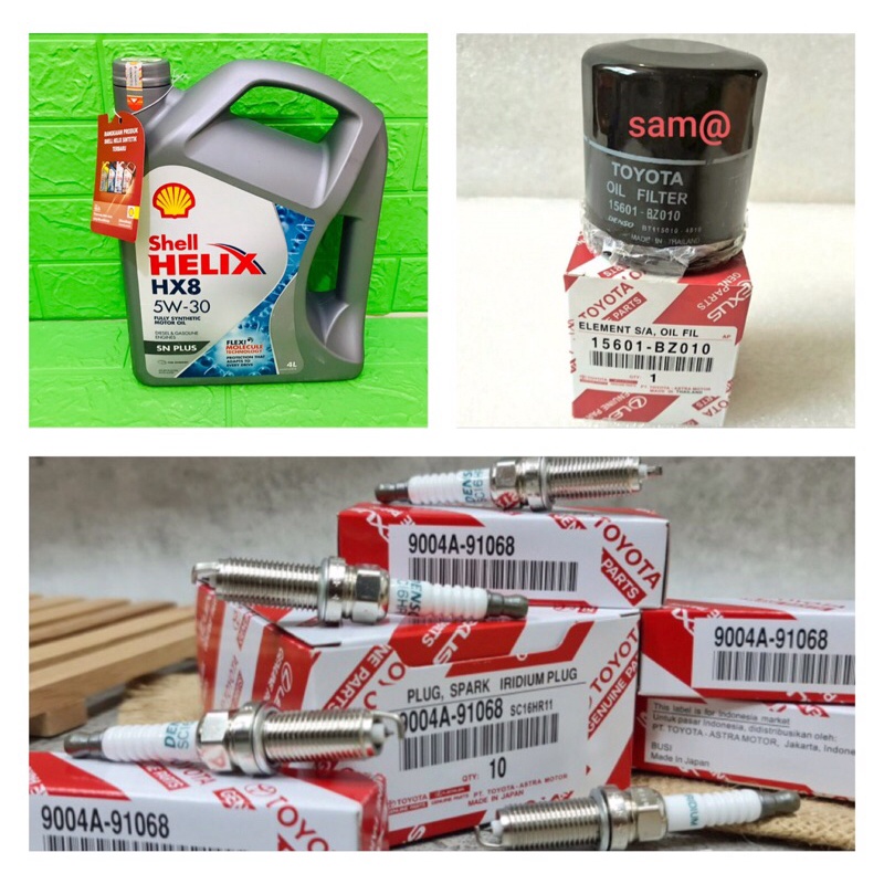 shell helix HX8 5W-30 4L paket busi filter oli avanza vvti xenia veloz calya sigra new agya ayla