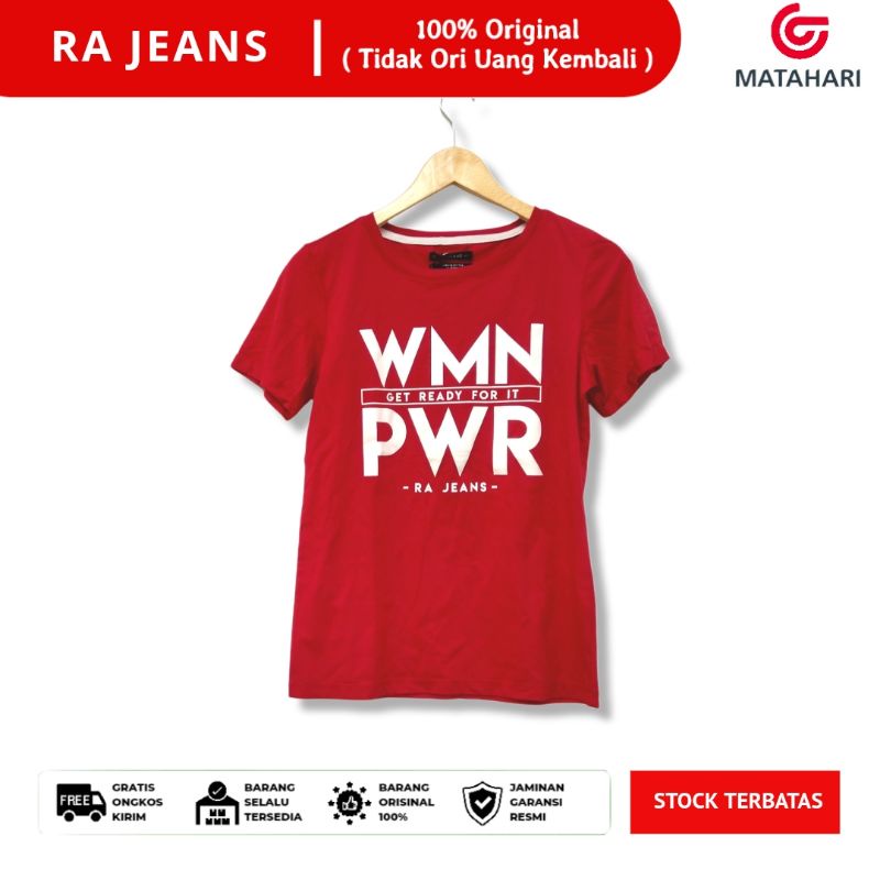 RA Jeans Ld 90 cm Kaos Ra Jeans Brand Branded Matahari Original Wanita Rawmn