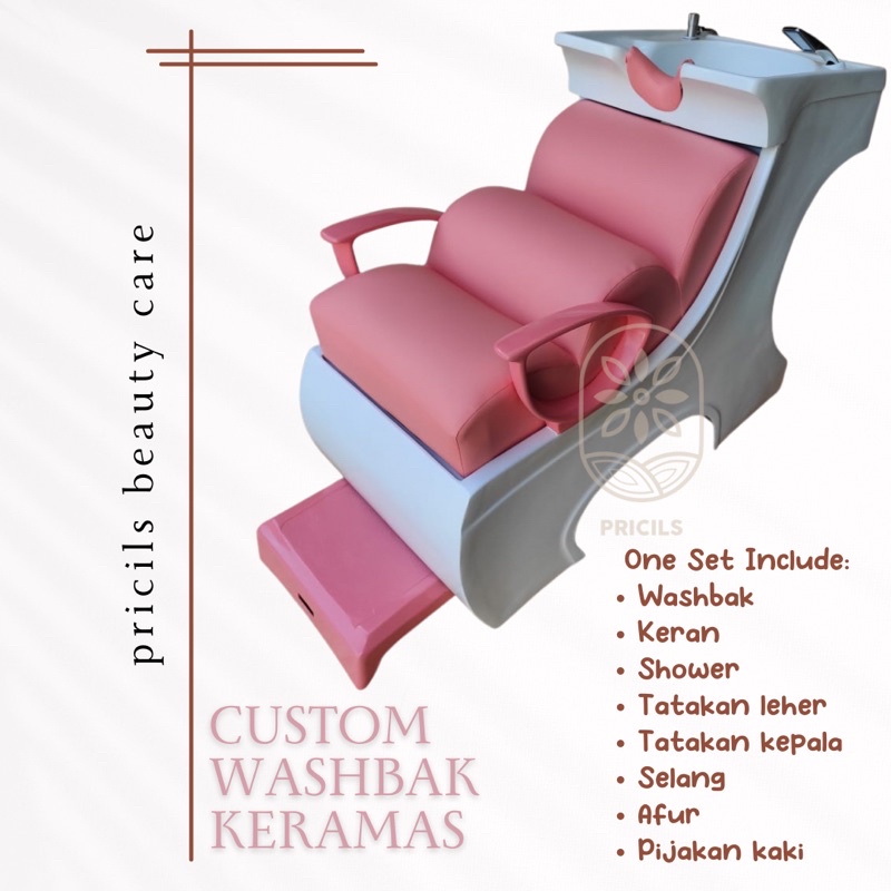 Washbak Keramas Fiber / Kursi Keramas Fiber / Custom Keramas Salon