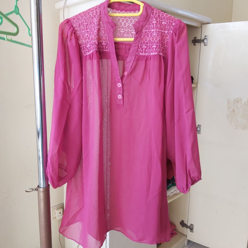 atasan kemeja halus LD 124 jumbo big sissy size