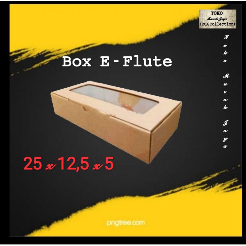 

(Box murah) Box E flute window ukuran 25 x 12,5 x 5.cocok untuk snack, brownis, cake, packing, souvenir dll