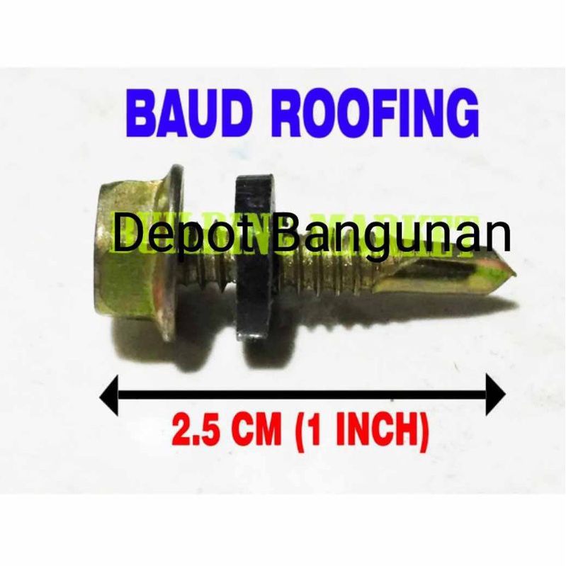 Skrup Roofing Sekrup Roofing Baut Roofing 2.5 CM 1 Inch @ 1 Buah
