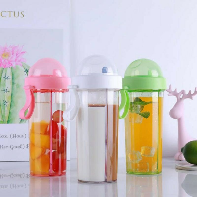 Botol Minum 2in1 / Botol Minum Travel / Botol Minum Unik
