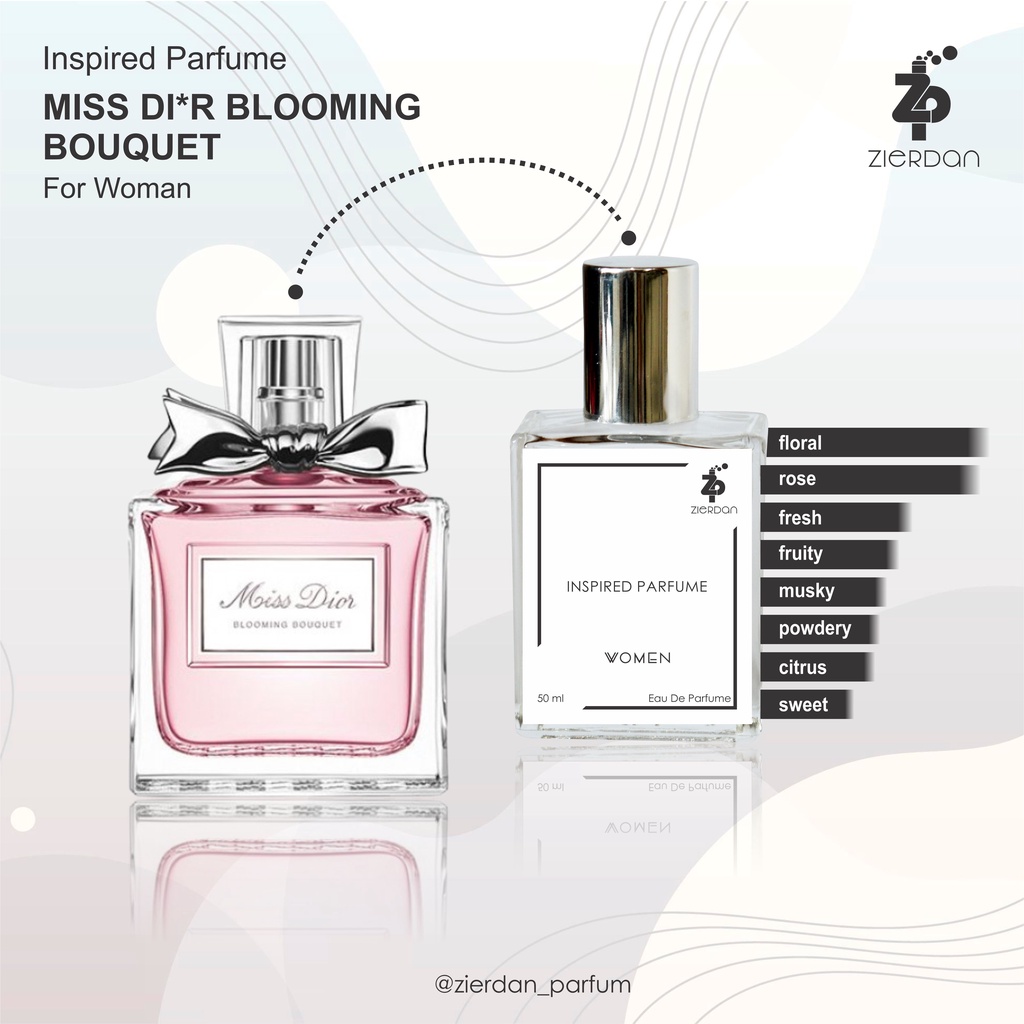 Zierdan Inspired Parfum Miss Di*r Blooming Bouquet Parfume Farfum Minyak Wangi  Wanita Cewek