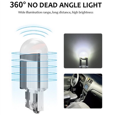 Lampu LED T10 KACA RESIN FULL 360 Senja Sein Sen Super Bright Dop w5w sepeda motor mobil plat