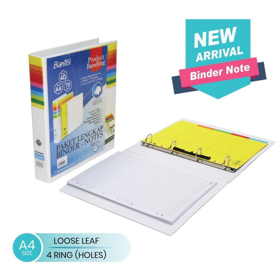 

BUKU BINDER NOTE A4 BANTEX A142-07 WHITE (1PCS)