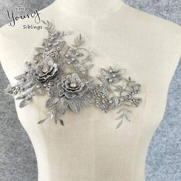 Lace Bordir Bunga 3D Import