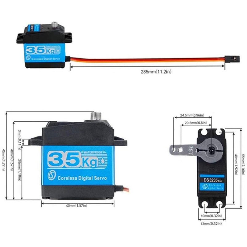 Btsg Torsi Tinggi Coreless Servo Motor Metal Digital Anti Air Gear