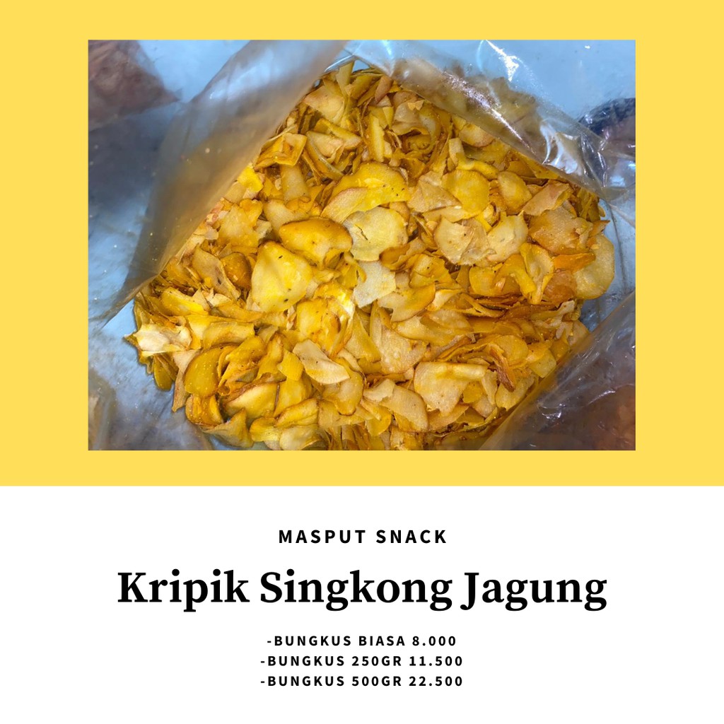 

KRIPIK SINGKONG JAGUNG (ukuran biasa)