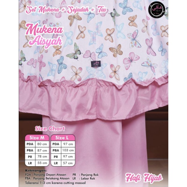 Mukena Aisyah By Hafi Hijab / Mukena Anak Katun Free Tas Dan Sajadah