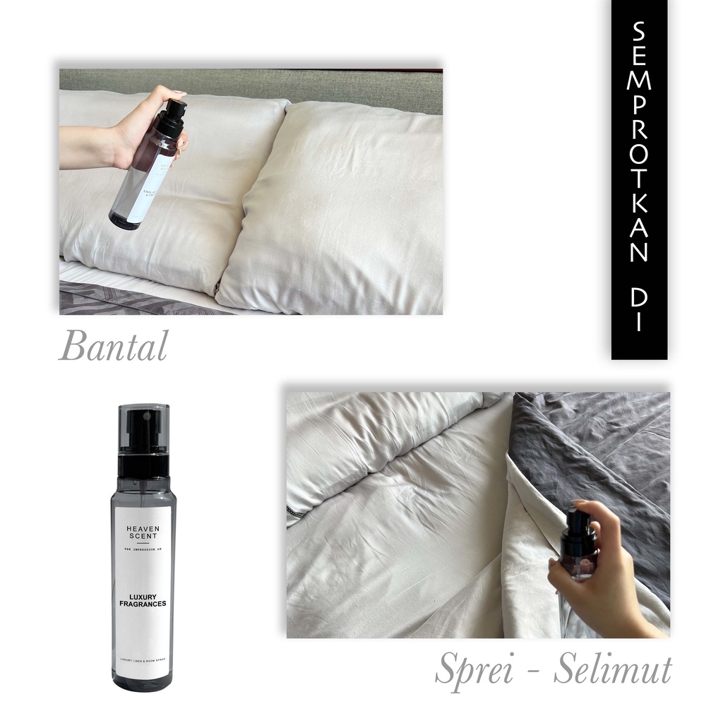 HEAVEN SCENT Luxury Linen &amp; Room Spray 210ml - Pengharum Ruangan Aromaterapi Inspired by Fragrances