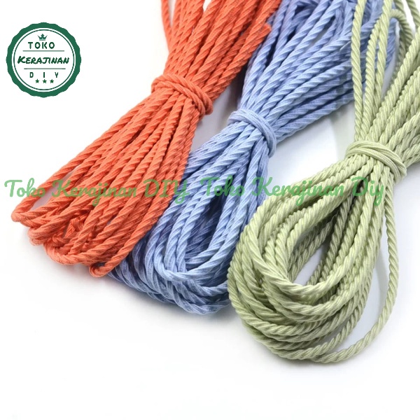 [ 5 METER ] Tali Elastis Curly Tali Karet Korea Ulir Bahan Craft &amp; Strap Masker