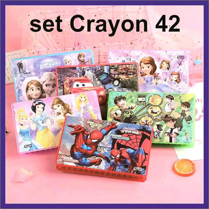 

CRAYON SET MEWARNAI ISI 42 PCS