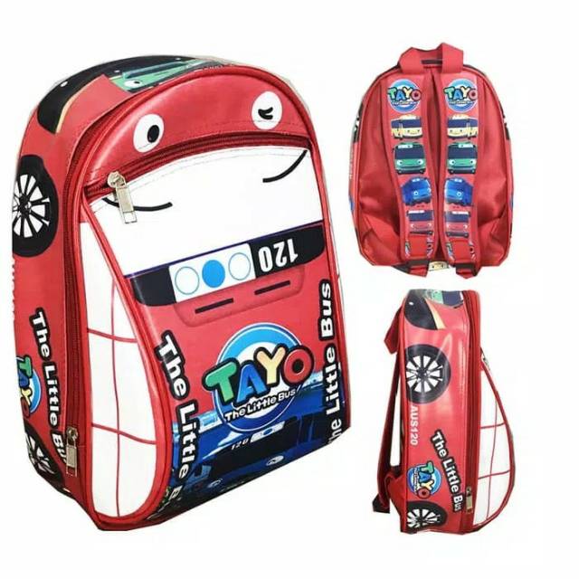 Tas Ransel Sekolah Anak TK || Tas Sekolah Anak TK Tayo 3D