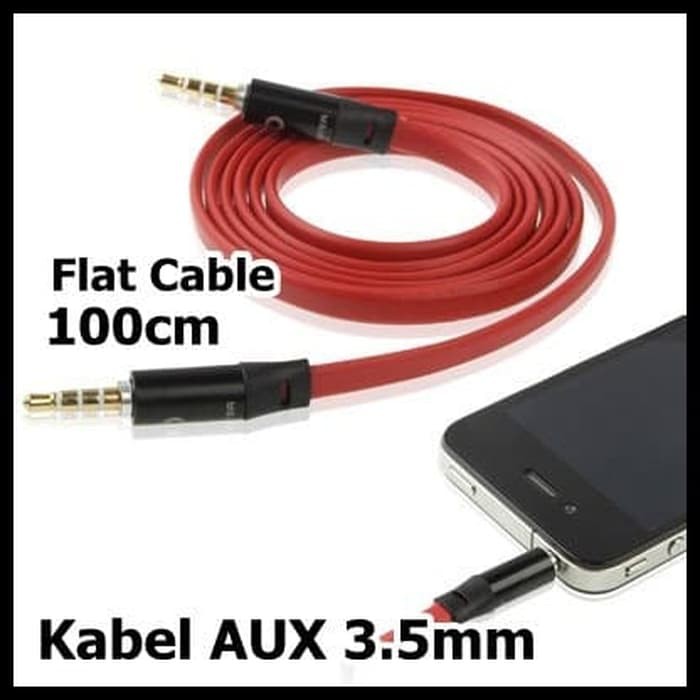 ROVTOP Kabel AUX 3.5mm HiFi Noodle Design 1m IP4G Red