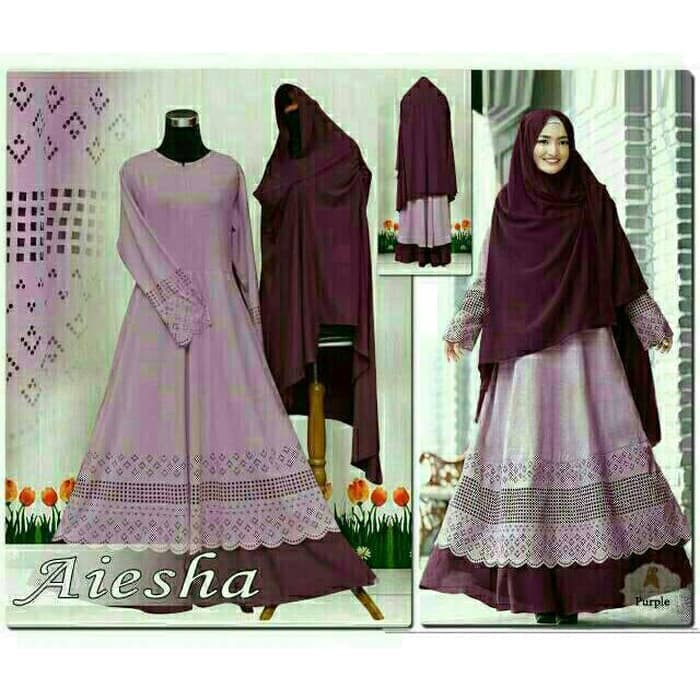 Baju Busana Muslim Wanita Gamis Syari Pesta Aiesha Busu