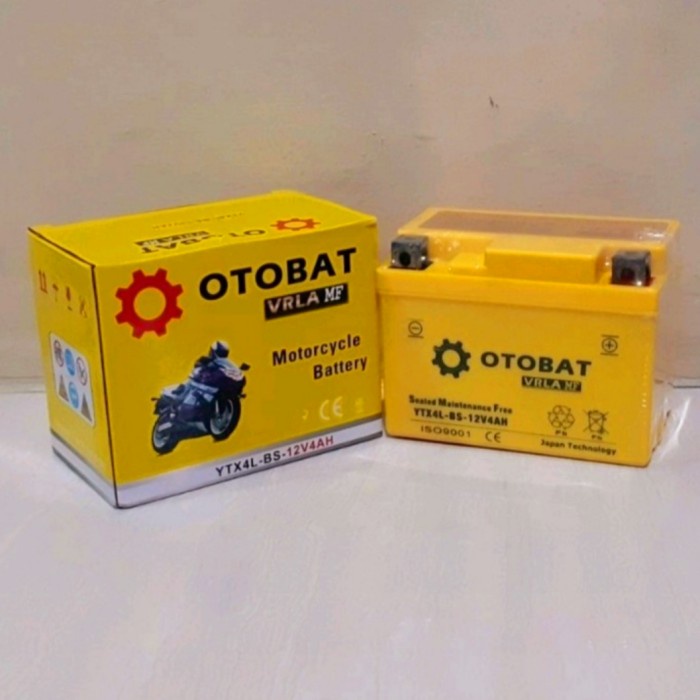 AKI MOTOR BEAT OTOBAT YTX4L-BS MF KERING 4 AH ORIGINAL Original