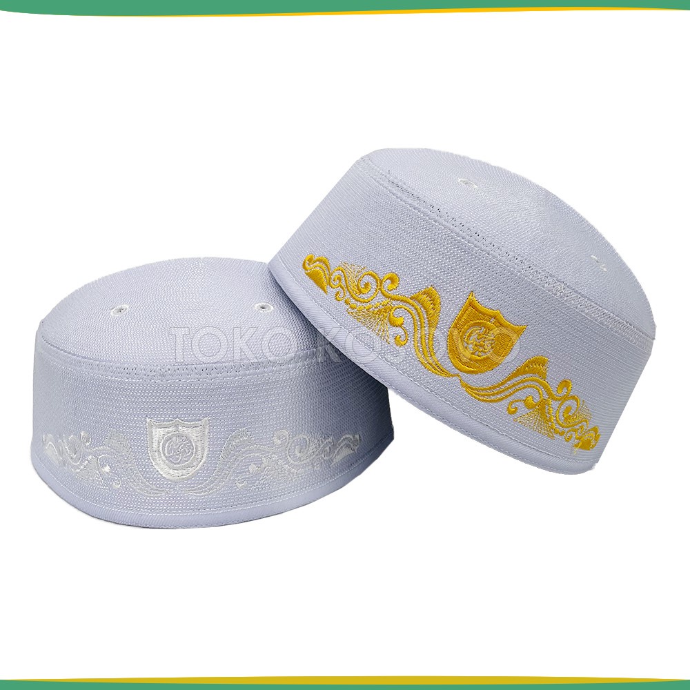 PECI KOPIAH MALAYSIA TEROMPAH, KEMBANG, WAJIK, KOPEAH HAJI PUTIH, HITAM, HIJAU, EMAS, KOPYAH