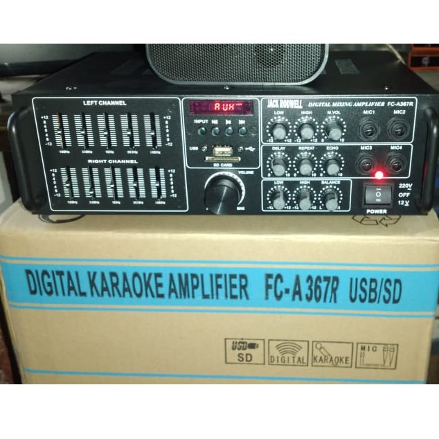 G401 firstclass digital echo mixer mixing power ampli bluetooth Amplifier bluetoot Equalizer bluetot karaoke blutut USB MP3 player audio sound system AC DC profesional pro aux dj vocal vokal 4 channel chanel G401  MAXSIMAL SPEAKER PASIF UKURAN BISA.SAMPAI