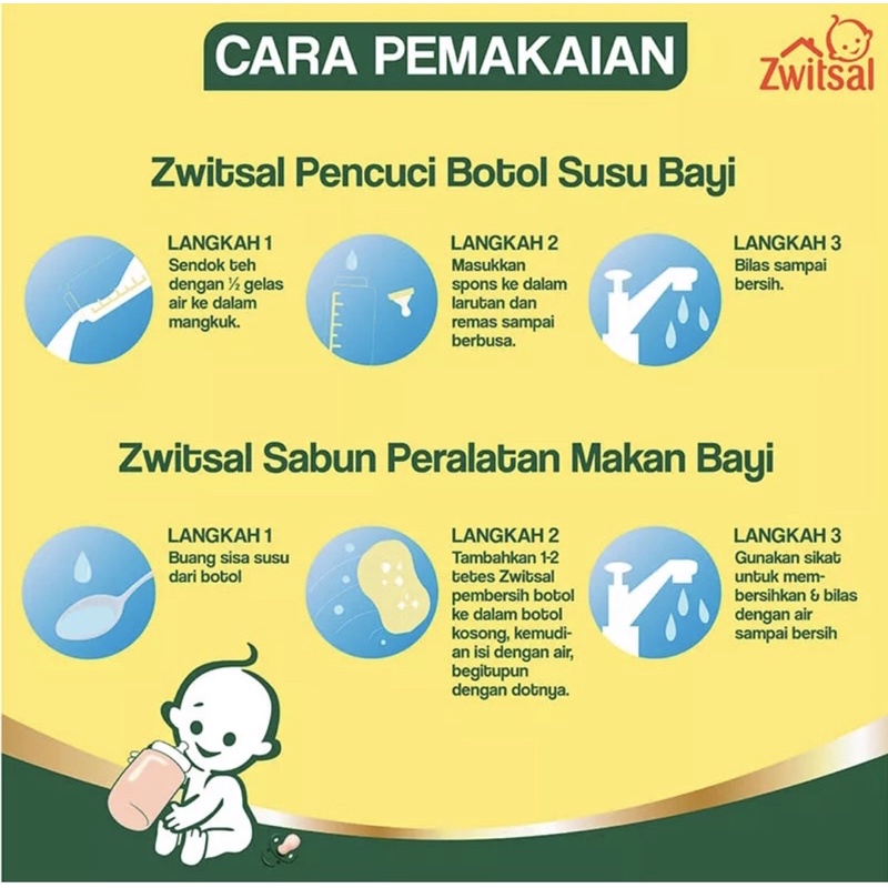 ZWITSAL BABY BOTTLE &amp; UTENSILS CLEANSER CLEANER PEMBERSIH BOTOL 750ML 750 ML 425ML 425 ML 135ML 135m