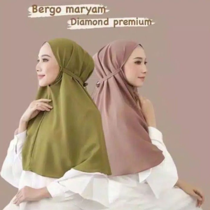 HIJAB PREMIUM BERGO MARYAM DIAMOND PREMIUM IMPORT TERMURAH