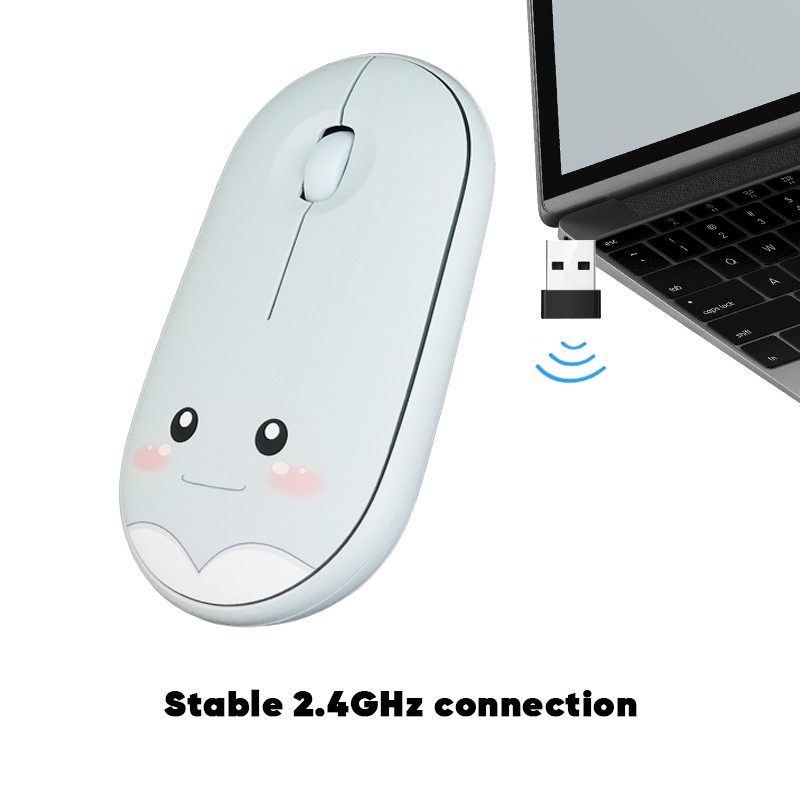 99K Mouse Wireless Slim Design Cute Cartoon
