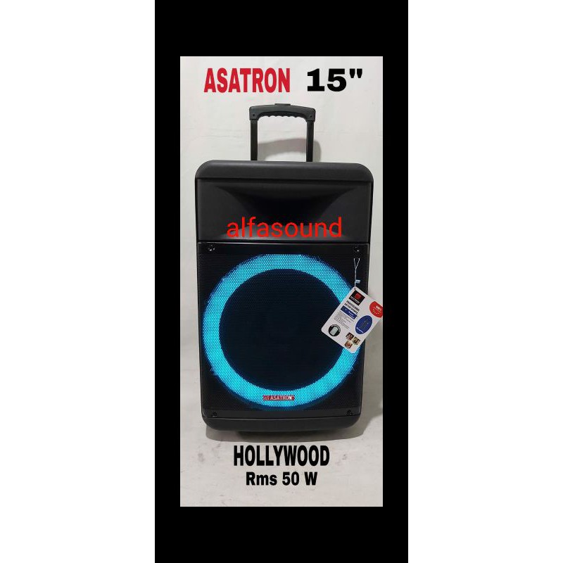 SPEAKER ASATRON HOLLYWOOD 15 INCH PORTABLE MEETING BLUETOOTH FREE MIC