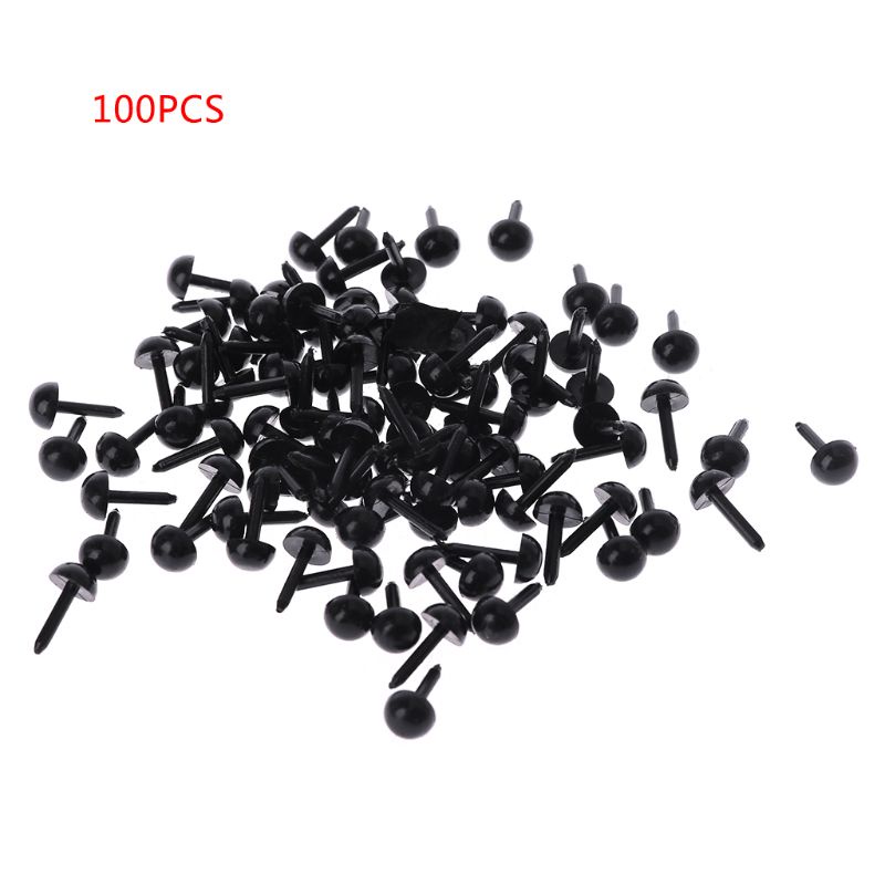 Mary 100Pcs 3mm/4mm/5mm/6mm DIY Untuk Boneka Wayang Plastik Hitam Pin Safety Eyes Untuk Han