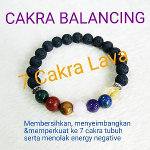 Gelang 7 Cakra Batu Chakra Stones Healing-Balance-Energi Lava