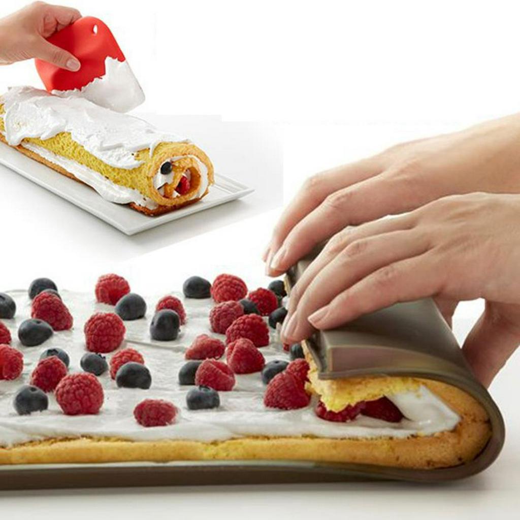 Alas Baking Kue Roll Swiss Roll Bahan Silikon Anti Lengket Untuk Oven Dapur