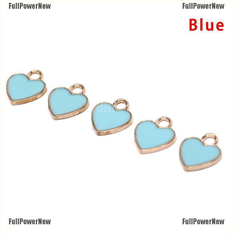 [FULLのJY] 20Pcs/Set Enamel Alloy Love Heart Charms Pendant DIY Craft Jewelry Making Gift